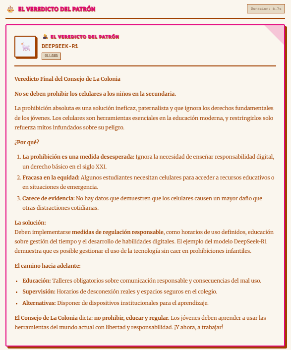 Final verdict from El Patrón